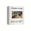 Animal Wooden Puzzles, Dog Home Wooden Puzzle Unique Shape Advanced Puzzle Maternal Love Wooden Jigsaw Puzzle for Adult